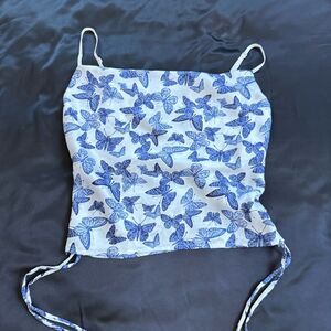 Timing Navy Butterfly Camisole Medium
